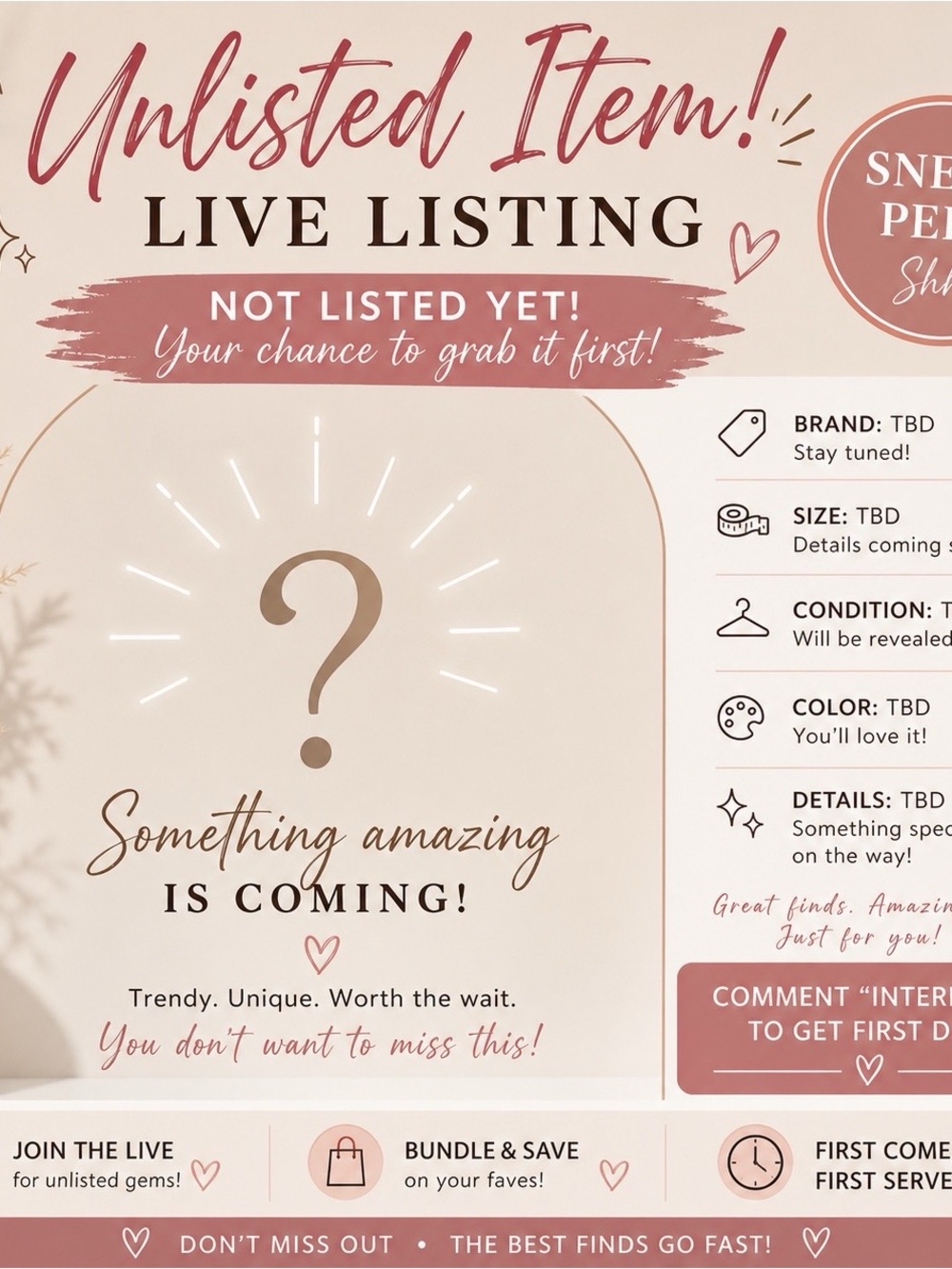 Mystery Unlisted Item - Neutral Beige & Blush